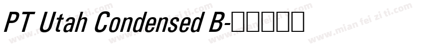 PT Utah Condensed B字体转换